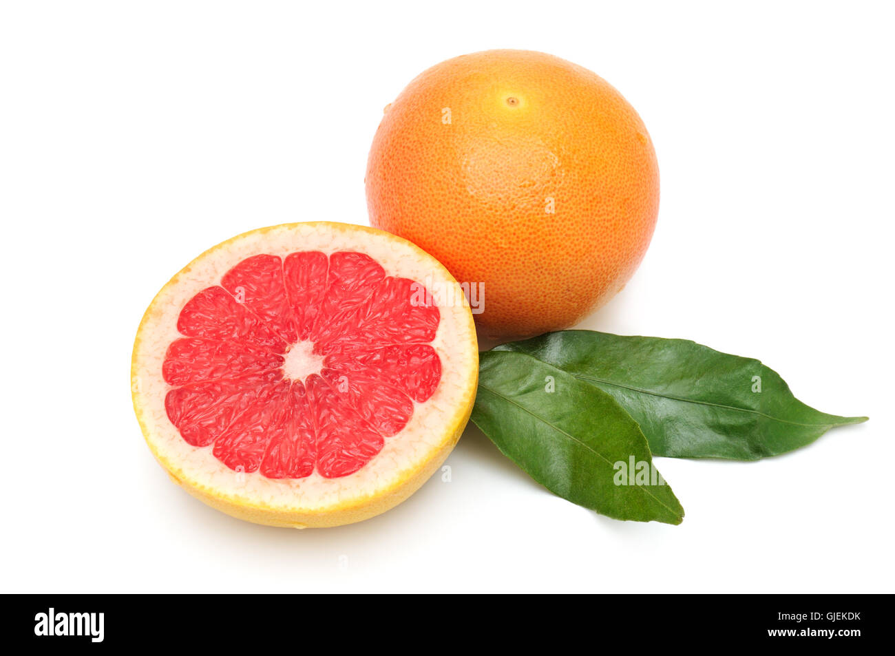 Grapefruit and orange isolated on white Stock Photo Alamy