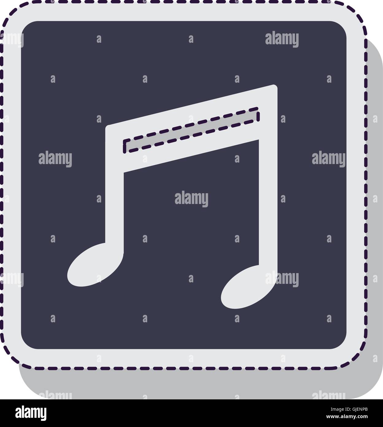 music note isolated icon Stock Vector Image & Art - Alamy