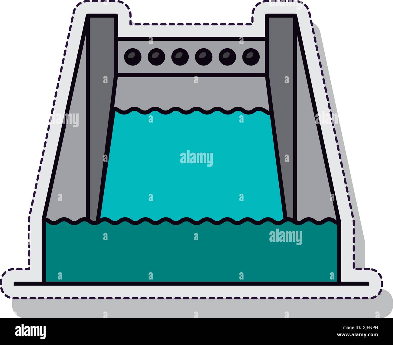 Hydroelectric plant isolated icon Stock Vector Image & Art - Alamy