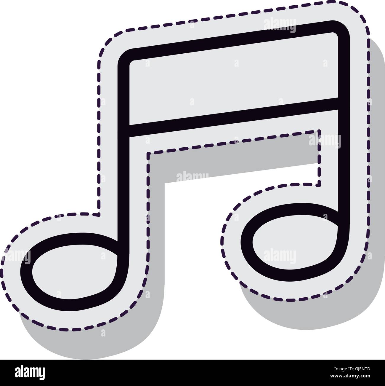 music note isolated icon Stock Vector Image & Art - Alamy