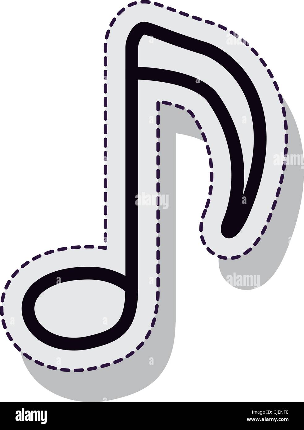 music note isolated icon Stock Vector Image & Art - Alamy