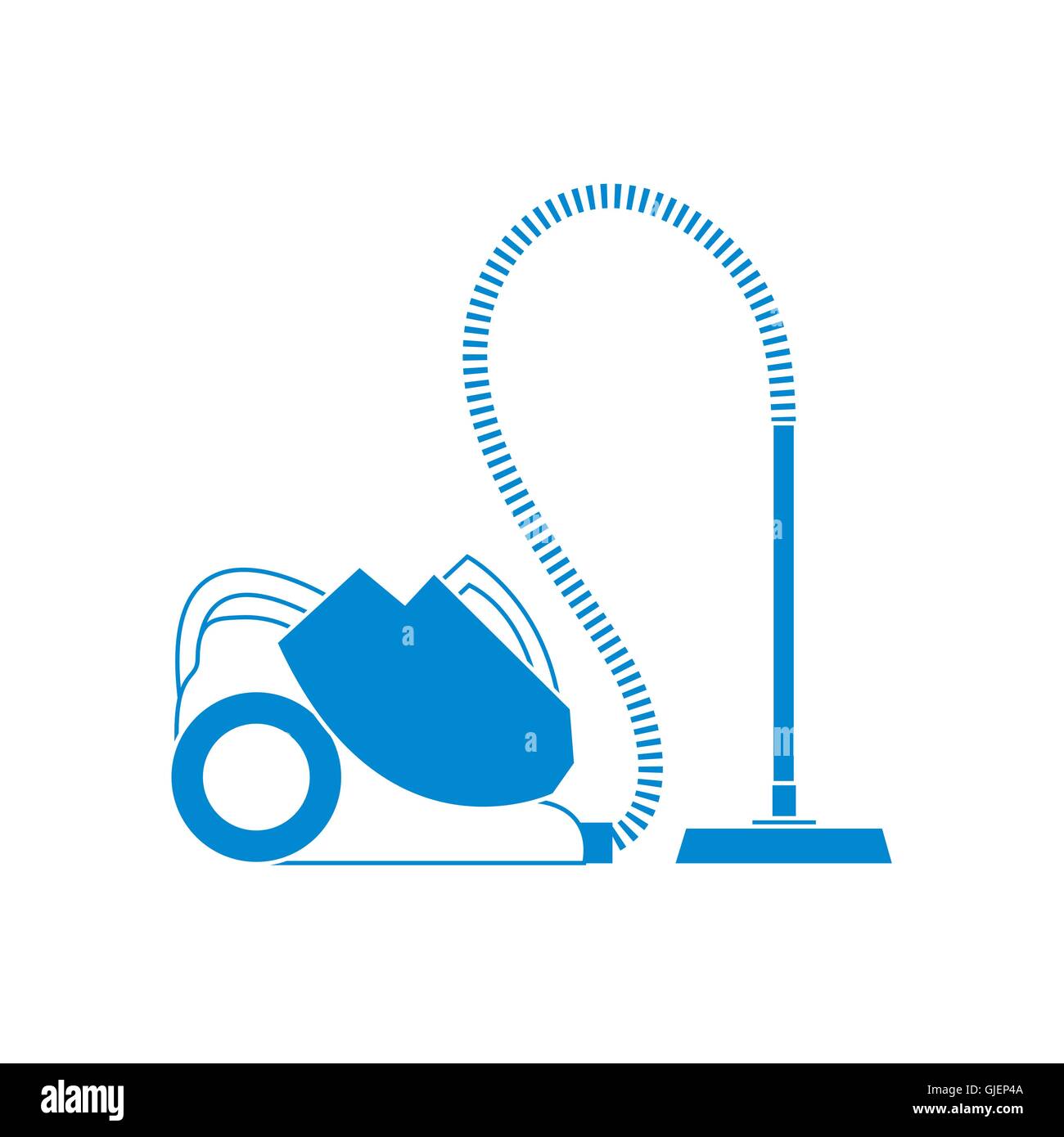 Stylized icon of a colored vacuum cleaner on a white background Stock ...