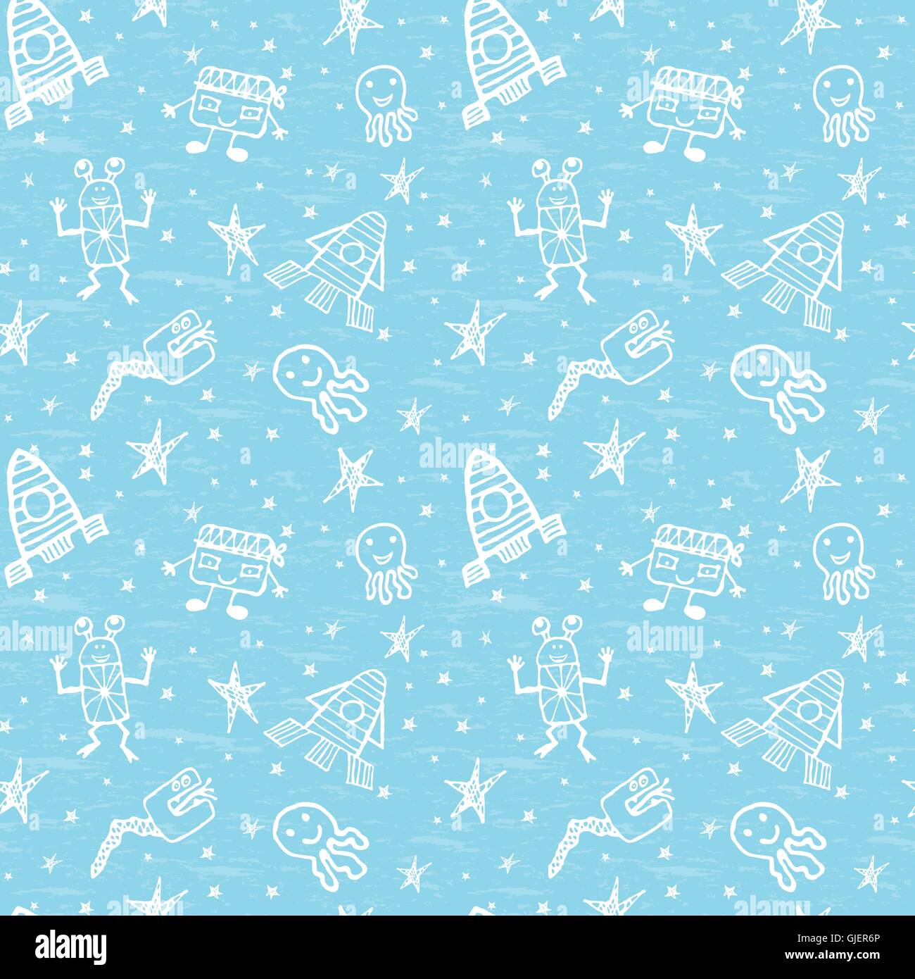 vector hand drawn doodles cartoon set of Space objects Stock Vector ...