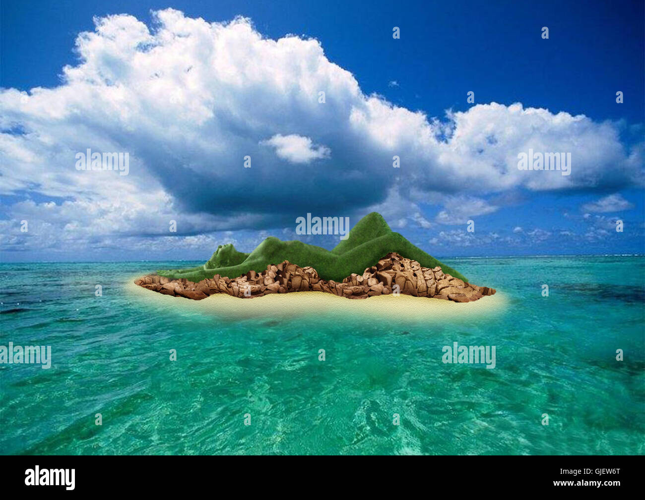woman horizon holiday Stock Photo