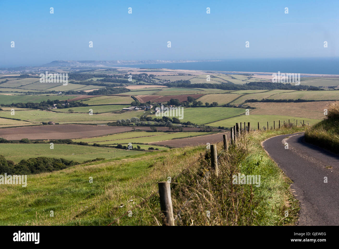 view of chesil beach Stock Photo Alamy