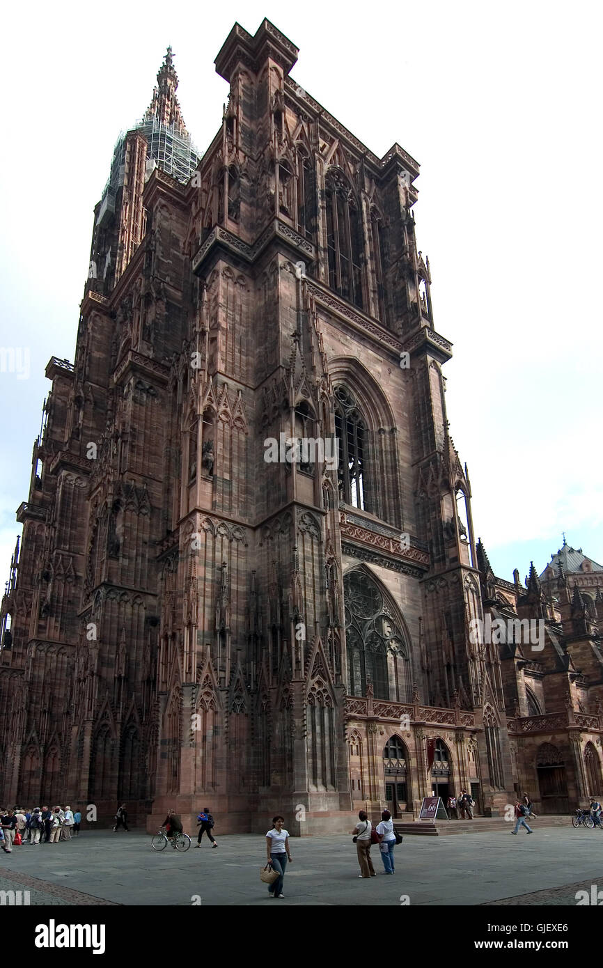 strasbourg cathedral 01 Stock Photo