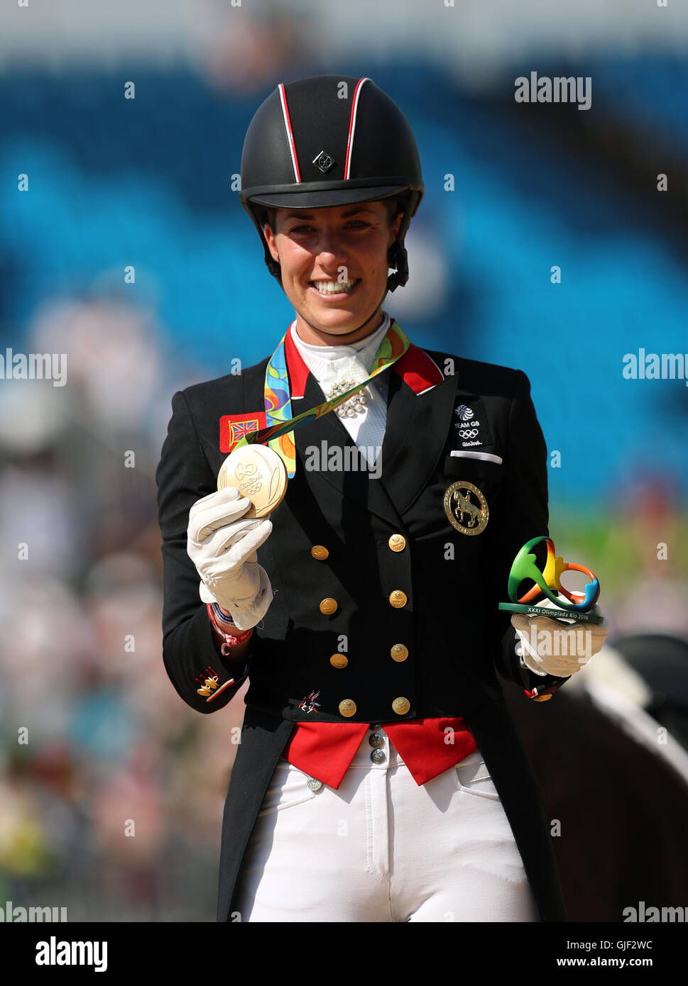 Great Britain's Charlotte Dujardin has won a gold medal in the dressage