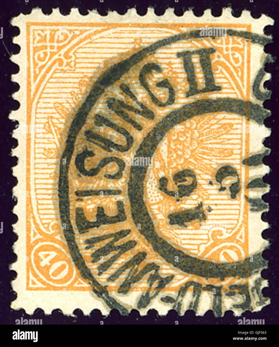 Stamp Geld The 1901 Bosnia-Herzegovina 40h Geld Mi19 stamp was issued under Austro ...