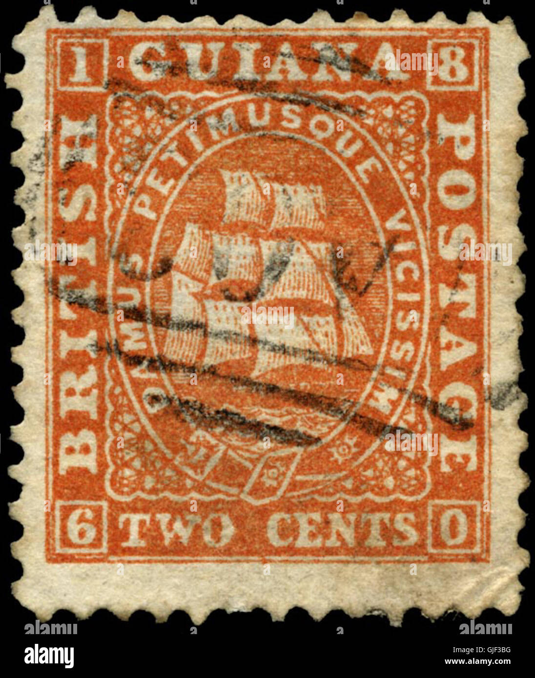 Stamp British Guiana 1860 2c Stock Photo Alamy