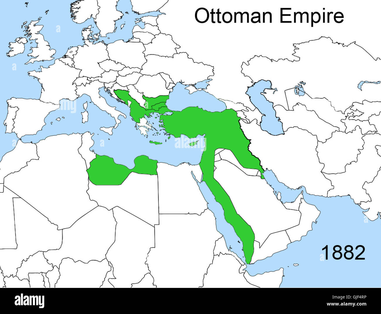 Territorial Changes Of The Ottoman Empire 1882 Stock Photo Alamy