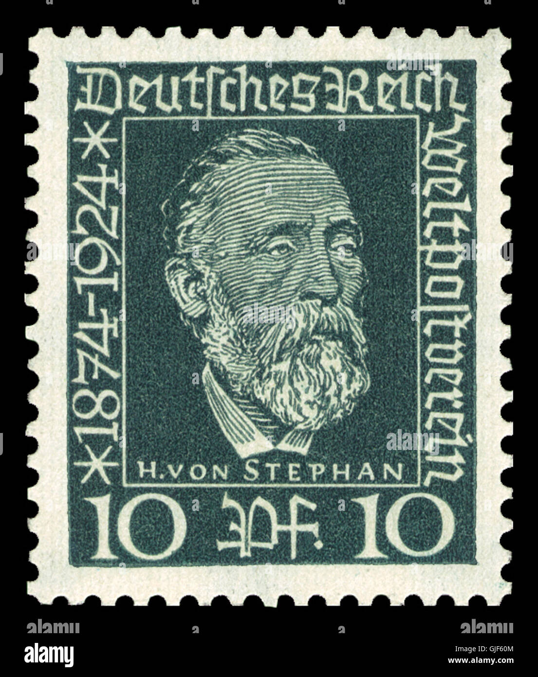 mail / post, stamps, West Germany, Deutsche Bundespost, 60, 120 and 80  Pfennig special issue stamps, printed on occasion of the 19th World Post  Congress, Hamburg, 1984, portrait of Heinrich von Stephan