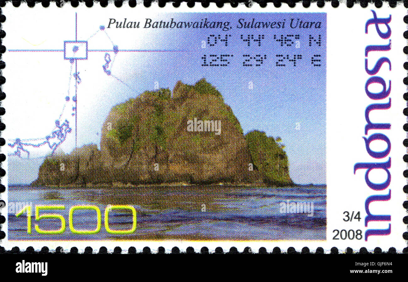 The Indonesia 105-08 stamp series showcases various cultural landmarks ...