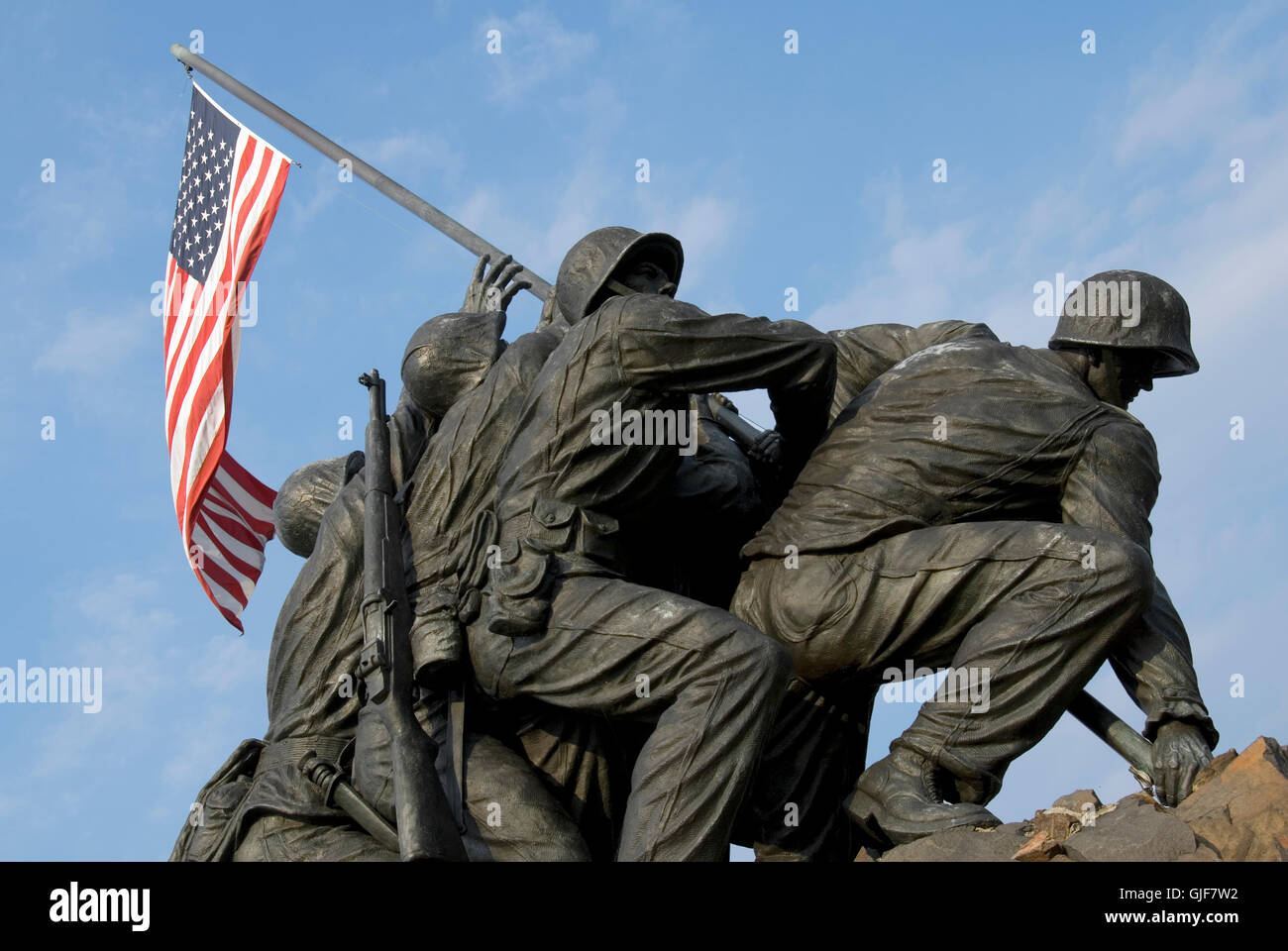 The US Marine Corps War Memorial, near Arlington National Cemetery, Rosslyn, Virginia. Stock Photo