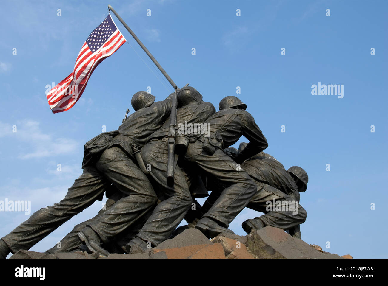 The US Marine Corps War Memorial, near Arlington National Cemetery, Rosslyn, Virginia. Stock Photo