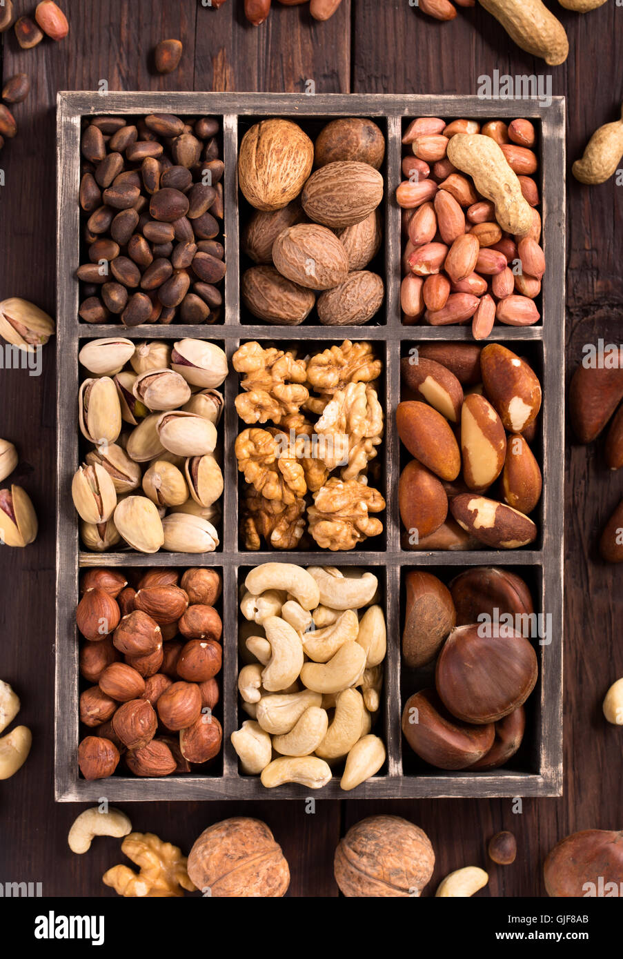 Box of nuts Stock Photo Alamy