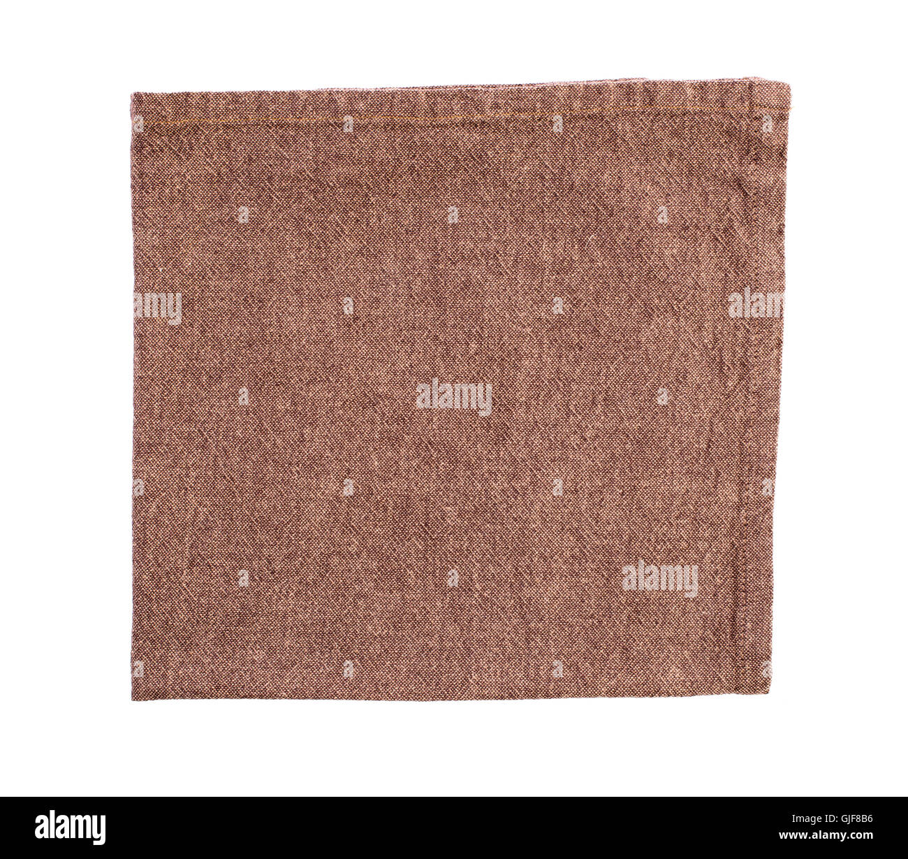 Brown cotton napkin isolated Stock Photo Alamy