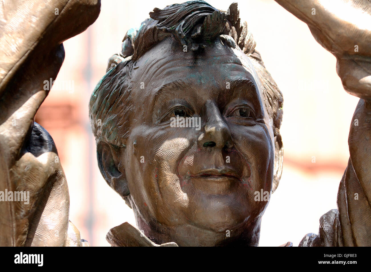 Brian Clough Statue, Speakers Corner, Market Square, Nottingham Stock