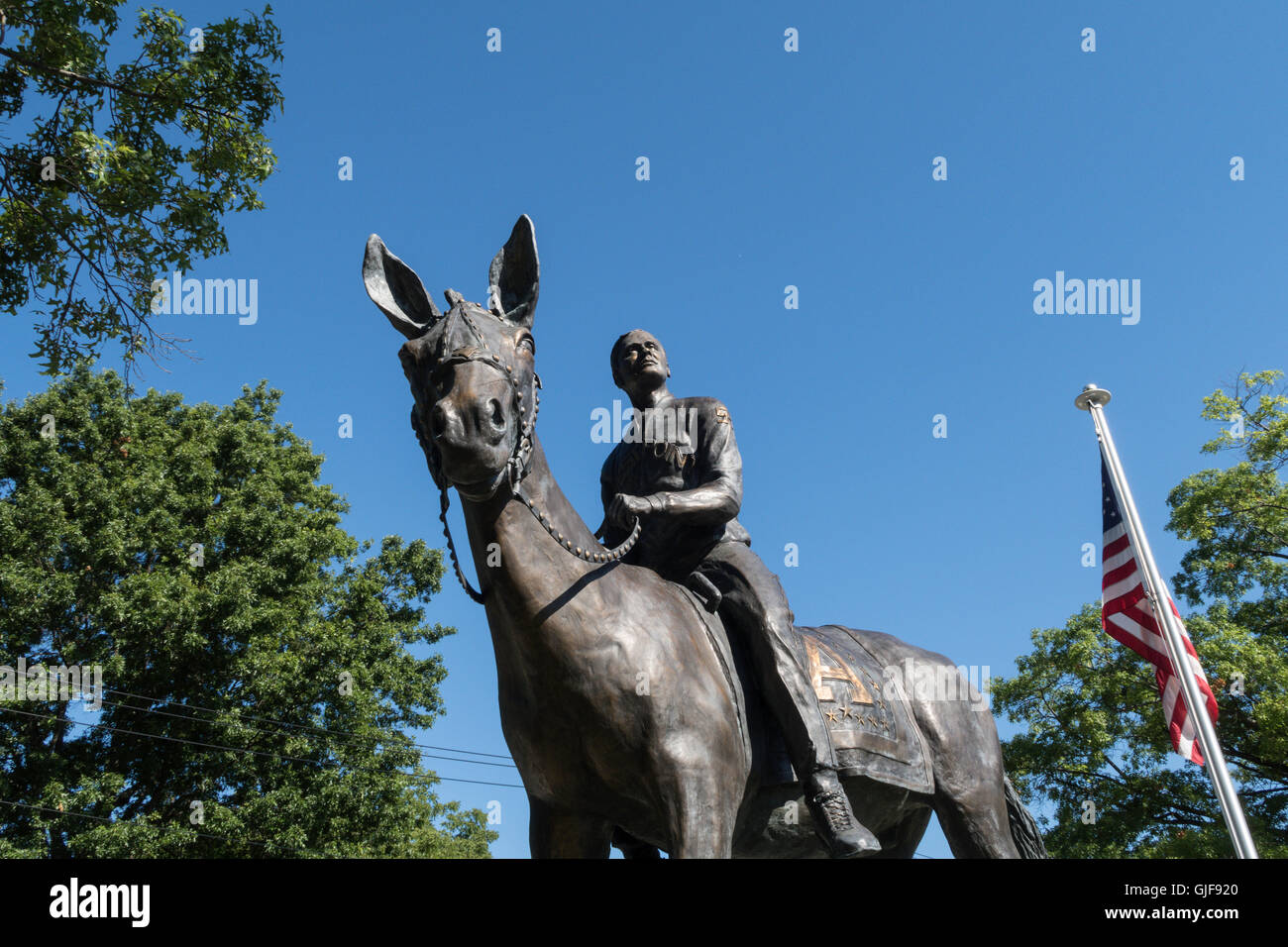 Hannibal Bronze Army Mascot Statue, West Point, NY, USA Stock Photo