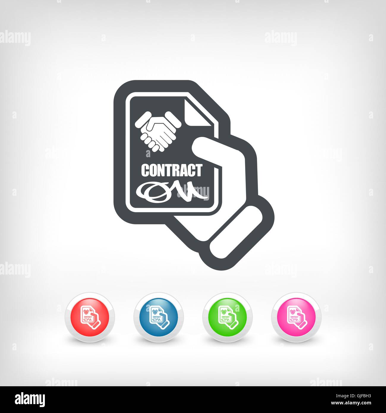 Contract concept icon Stock Vector Image & Art - Alamy