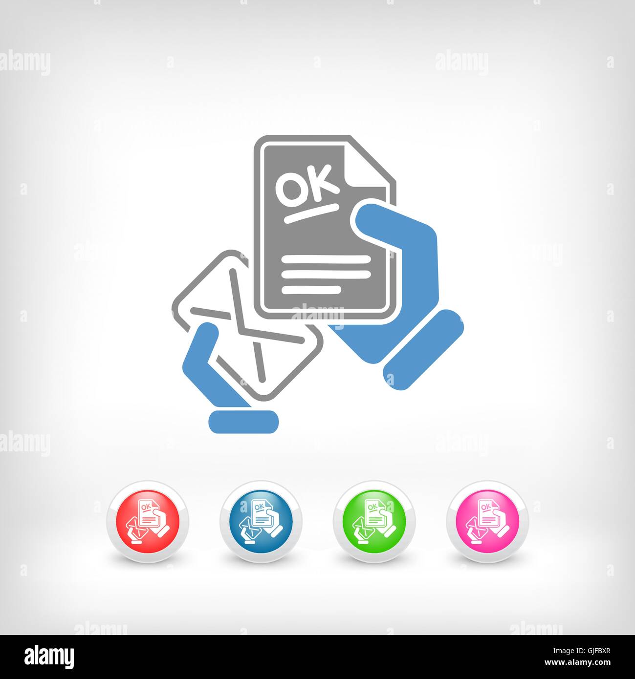 Mail with a positive response Stock Vector