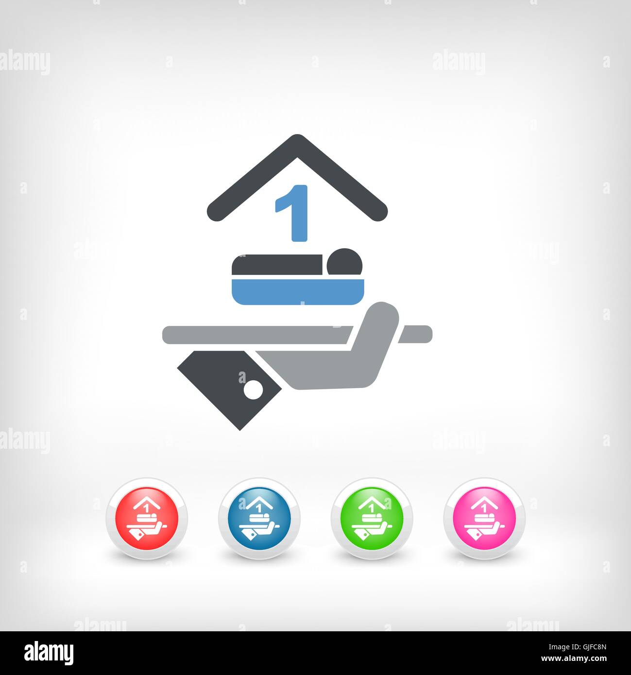 Hotel icon. Single bedroom Stock Vector Image & Art - Alamy