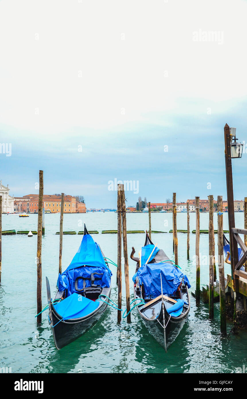The famous gondolas in Venice, Italy Stock Photo - Alamy
