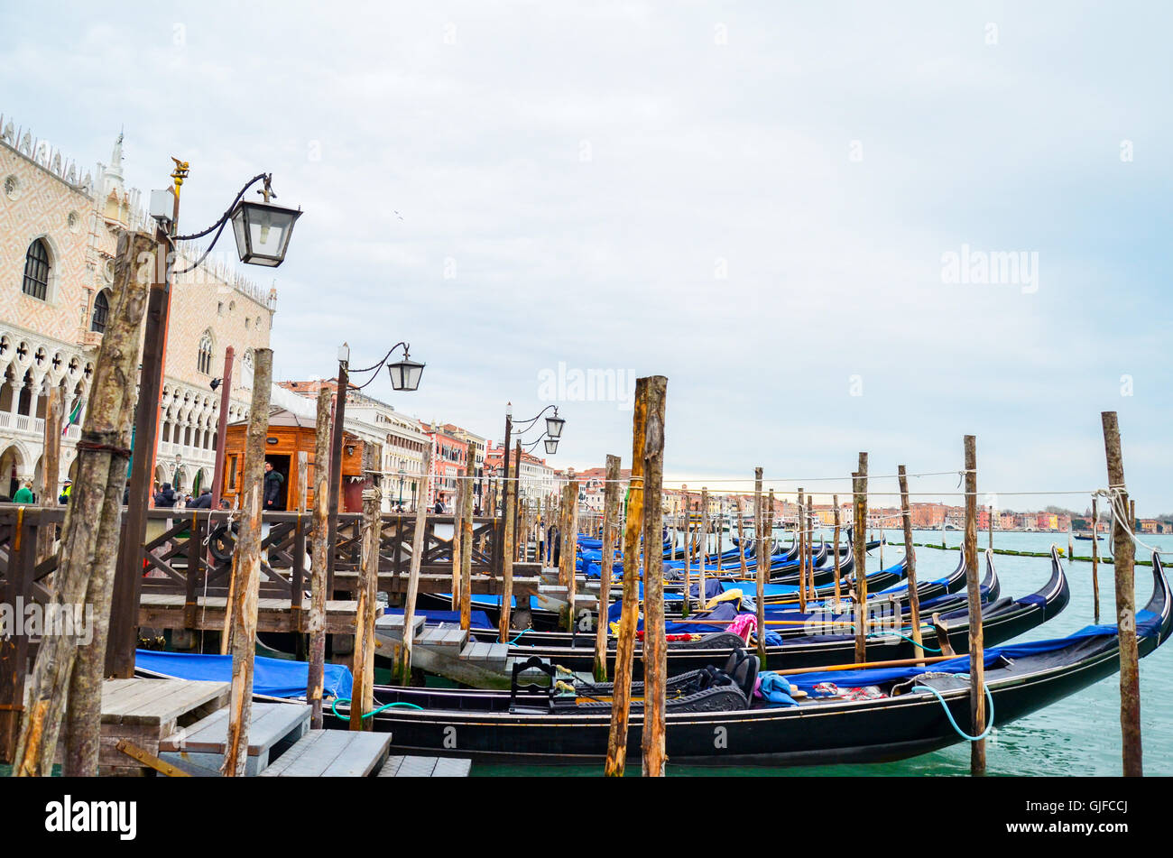 The famous gondolas in Venice, Italy Stock Photo - Alamy