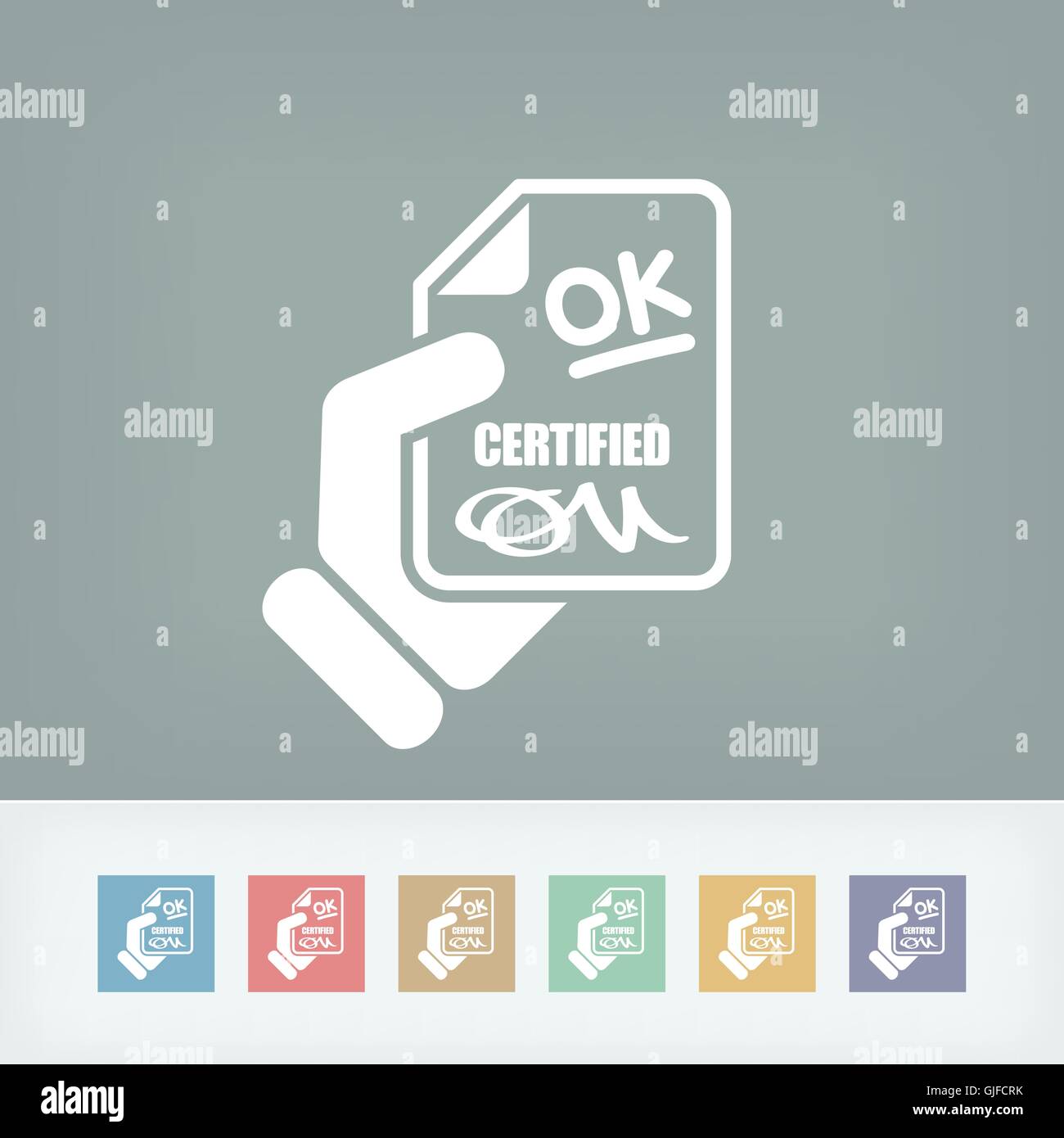 Certified document icon Stock Vector Image & Art - Alamy