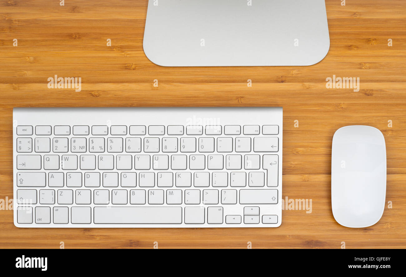Top view of the keyboard and mouse Stock Photo - Alamy