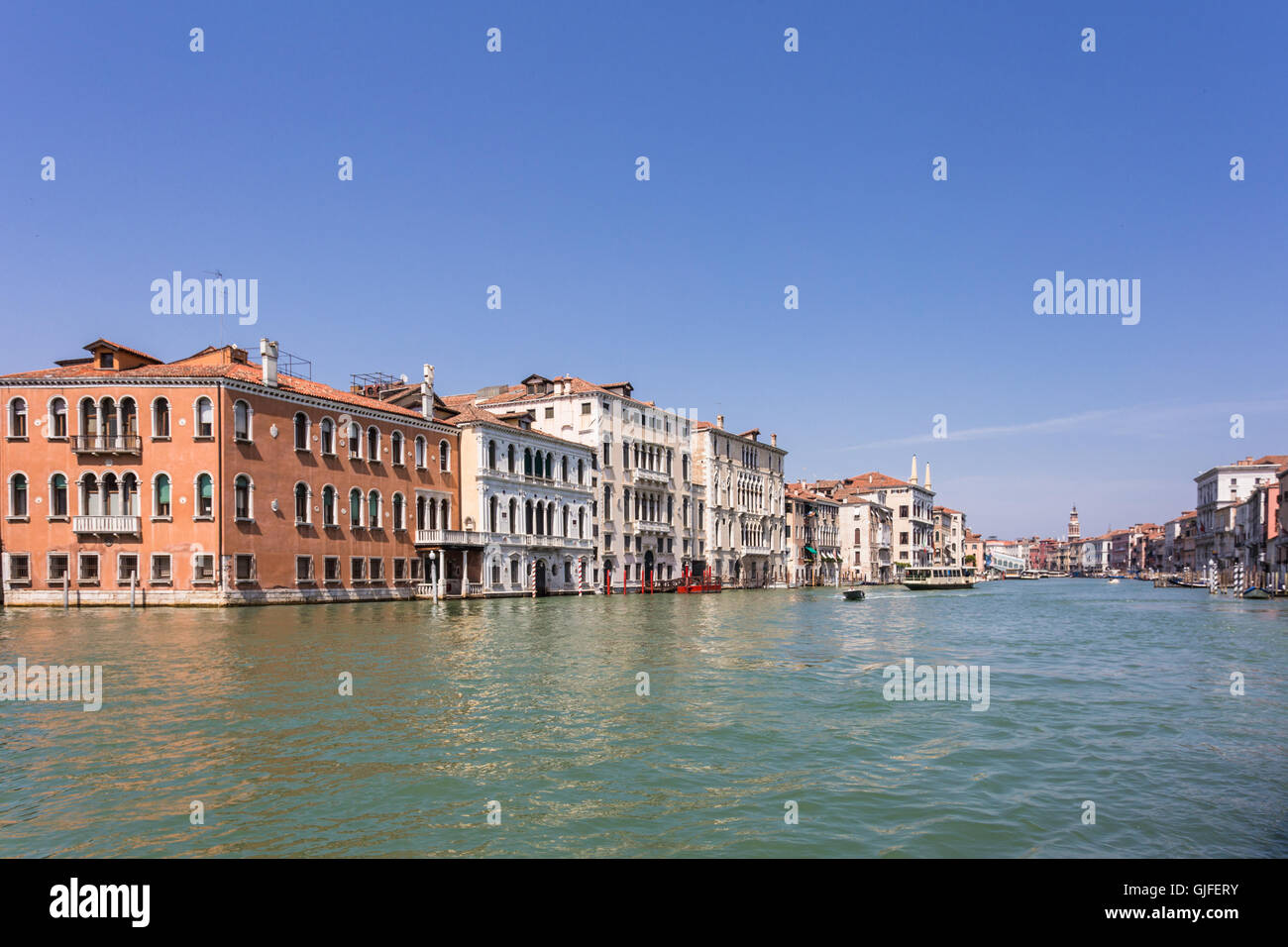 Traditional houses along the Grand Canal in Venice, Italy Stock Photo ...