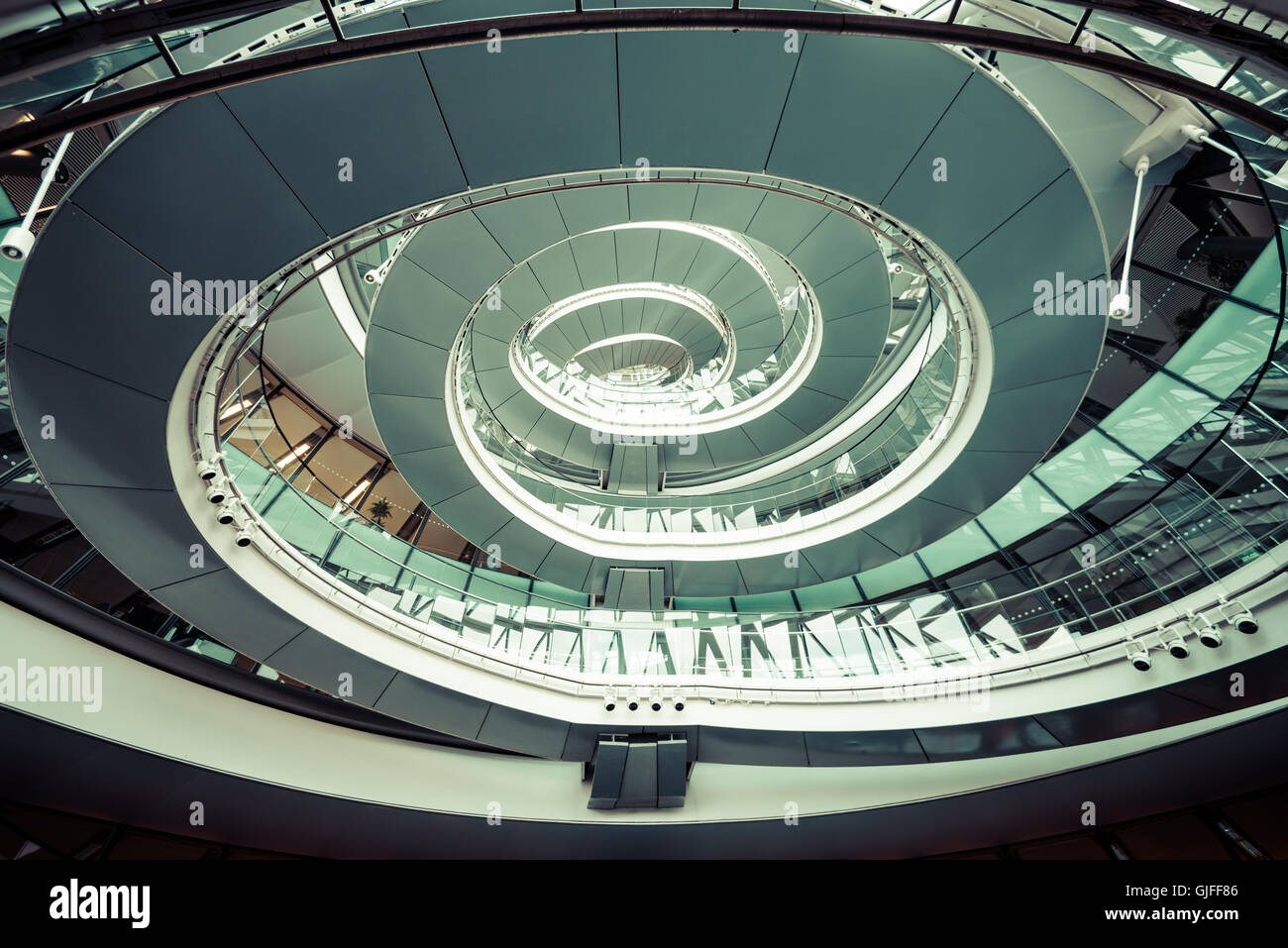 The interior of the City Hall during Open House in London, United ...