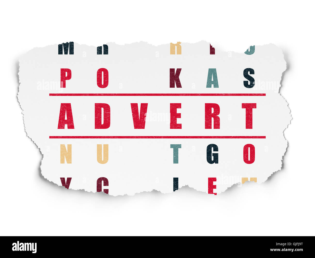Advertising concept: Advert in Crossword Puzzle Stock Photo Alamy