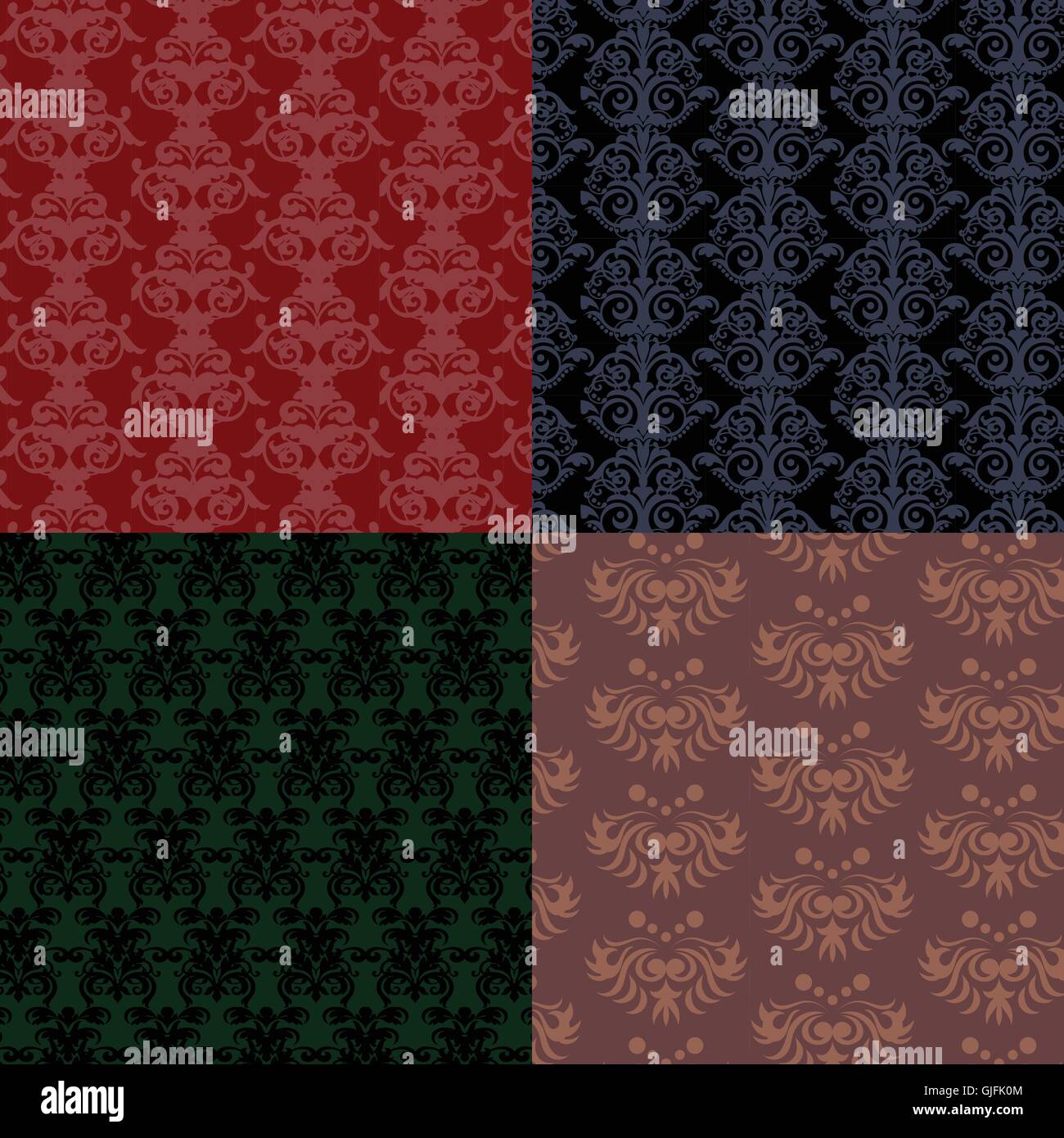 Patterns collection, flat style. Digital vector image Stock Vector ...