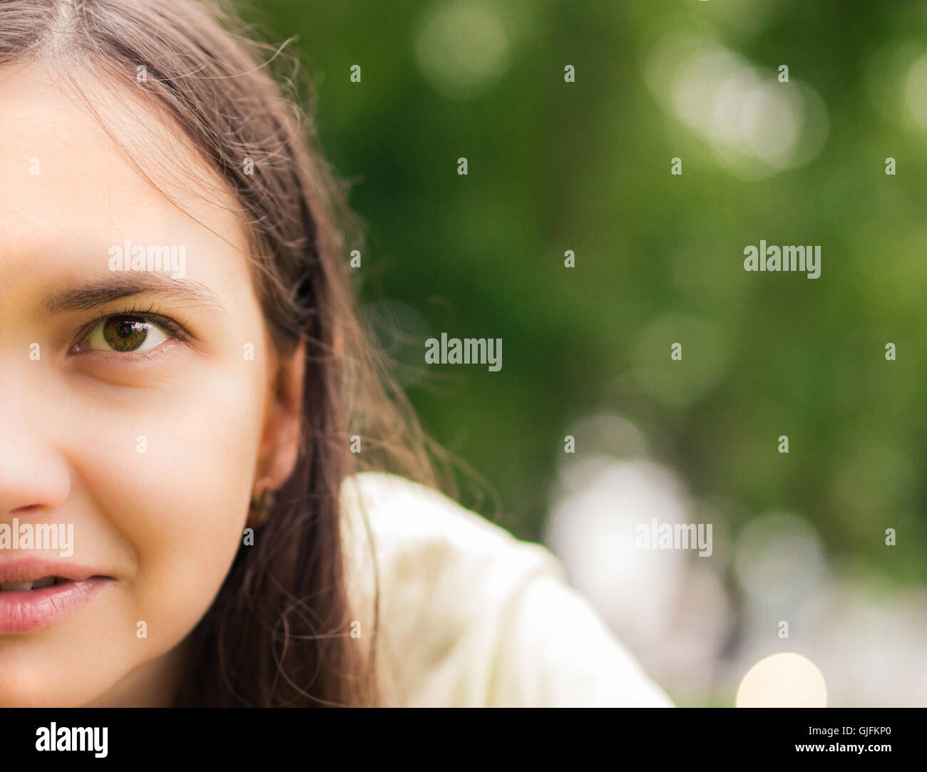 Closeup portrait of pretty young woman Stock Photo - Alamy