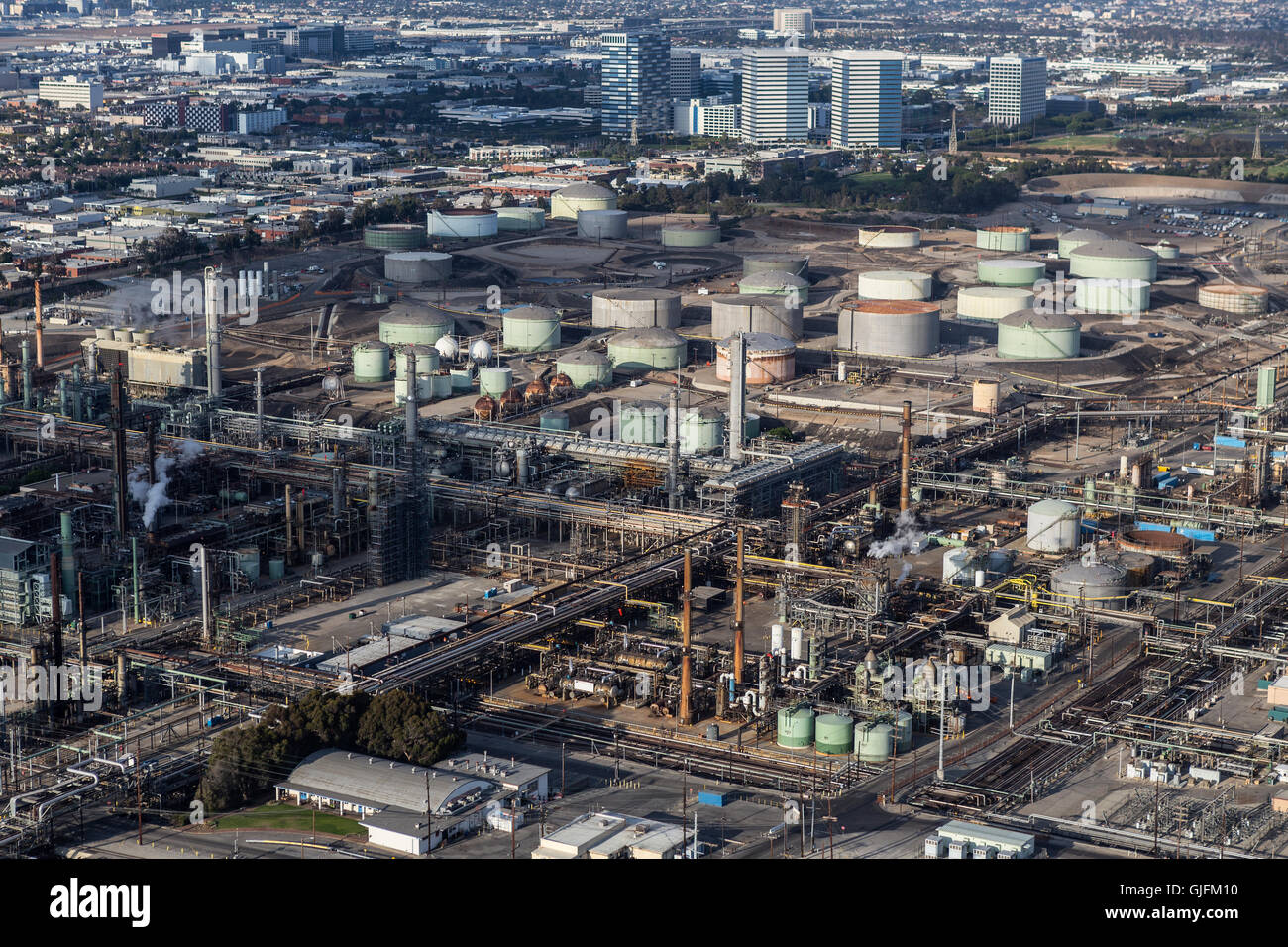 El Segundo, California, USA August 6, 2016 Afternoon aerial view of