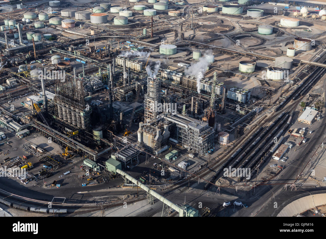 El Segundo, California, USA August 6, 2016 Afternoon aerial view of