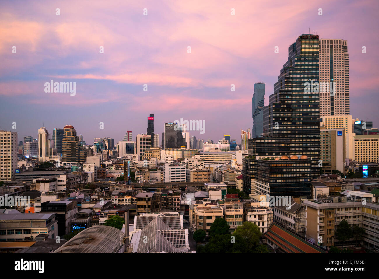 Sunset Bangkok, Thailand, Overview Stock Photo Alamy