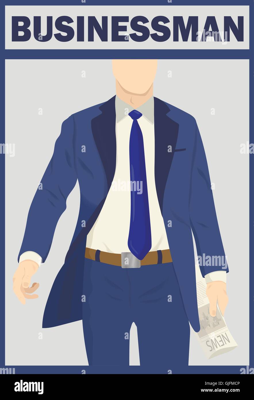 Elegant businessman in suit isolated on white background Stock Vector ...