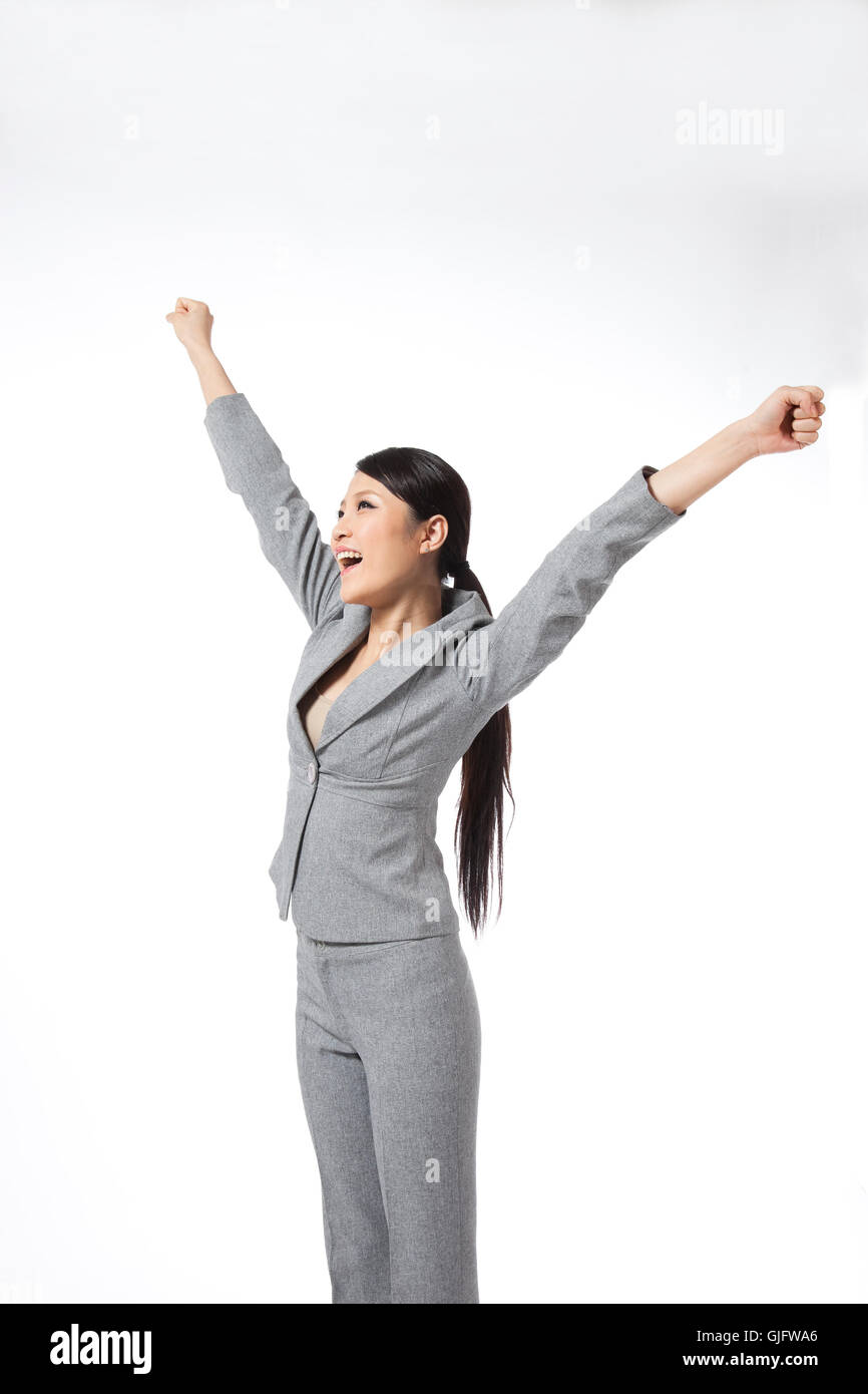 Studio shot young business lady Stock Photo - Alamy