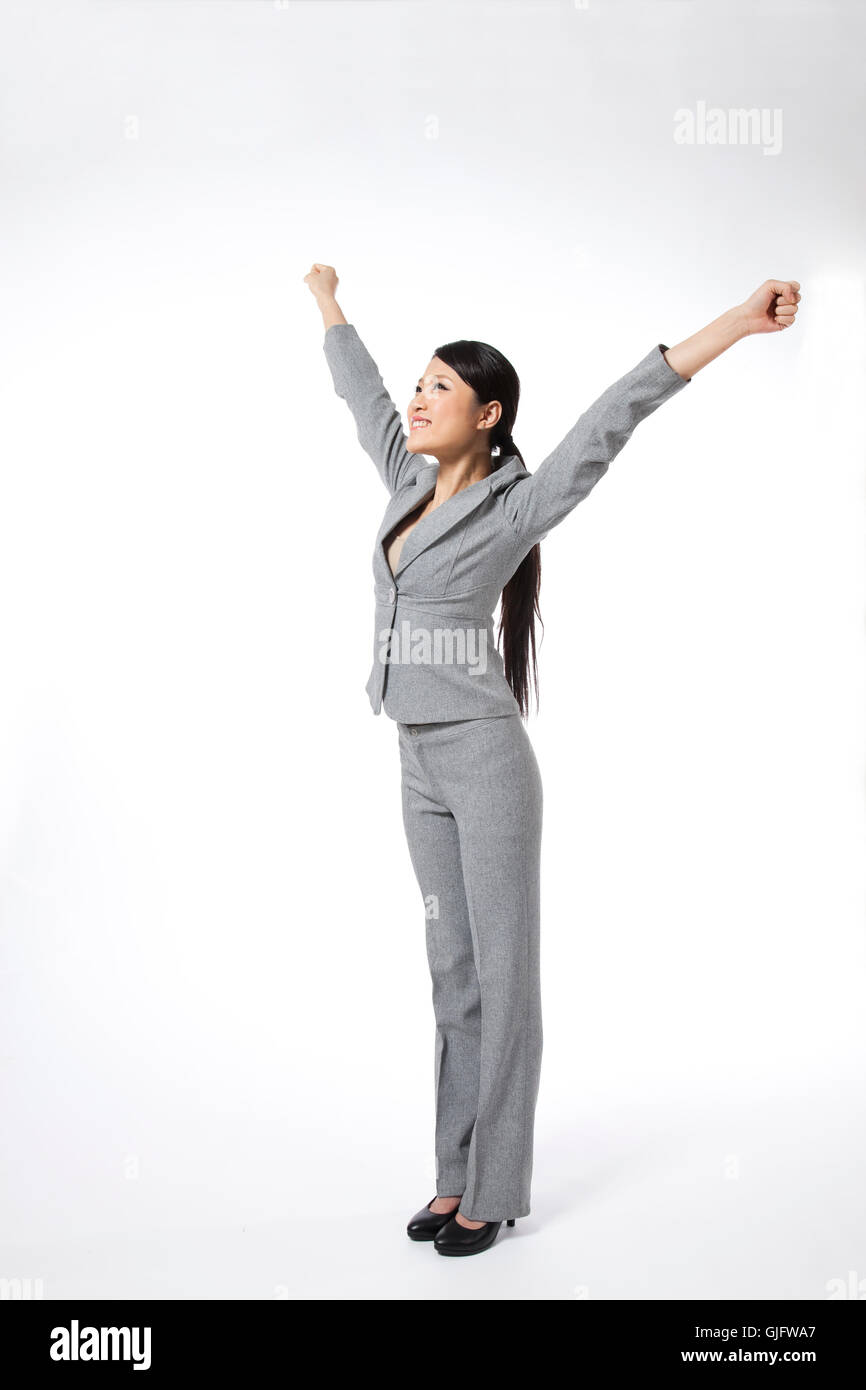 Studio shot young business lady Stock Photo - Alamy
