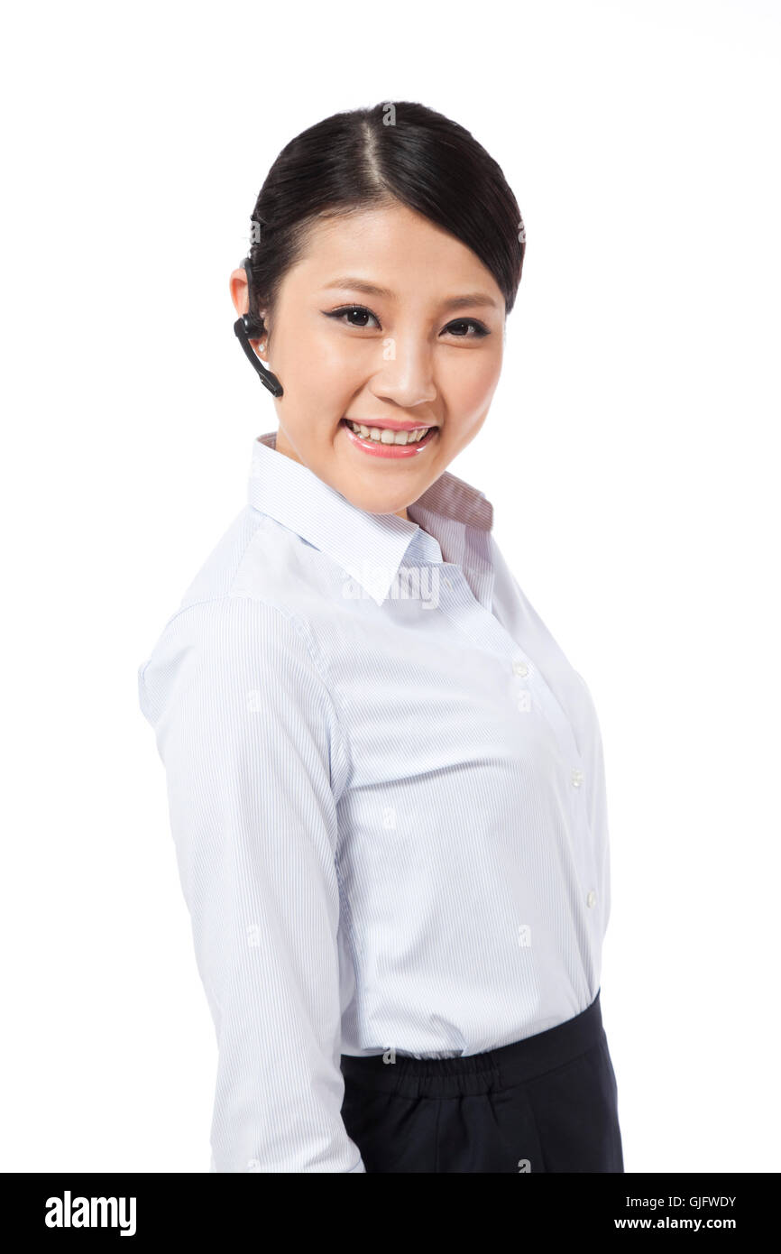 Studio shot young business lady Stock Photo - Alamy
