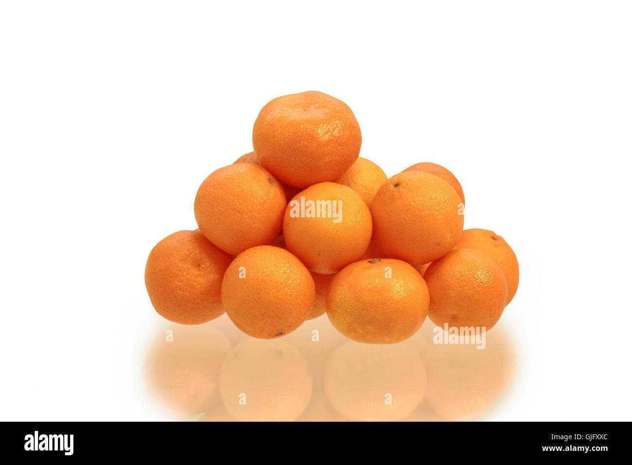 Tangerines On White Stock Photo Alamy