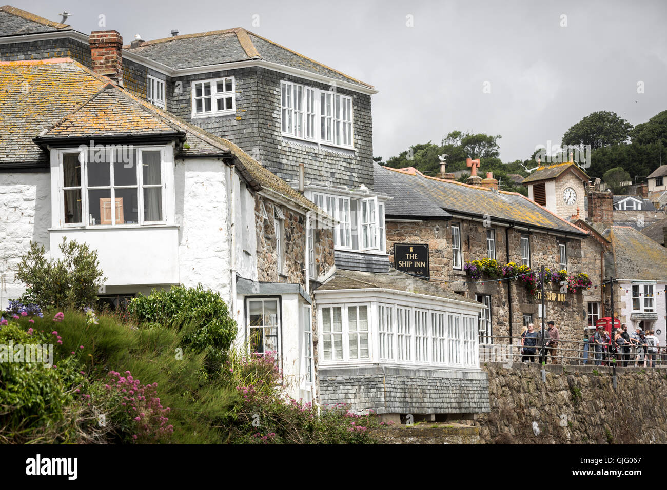 Cottages In Mousehole Cornwall Uk Stock Photo 114677423 Alamy