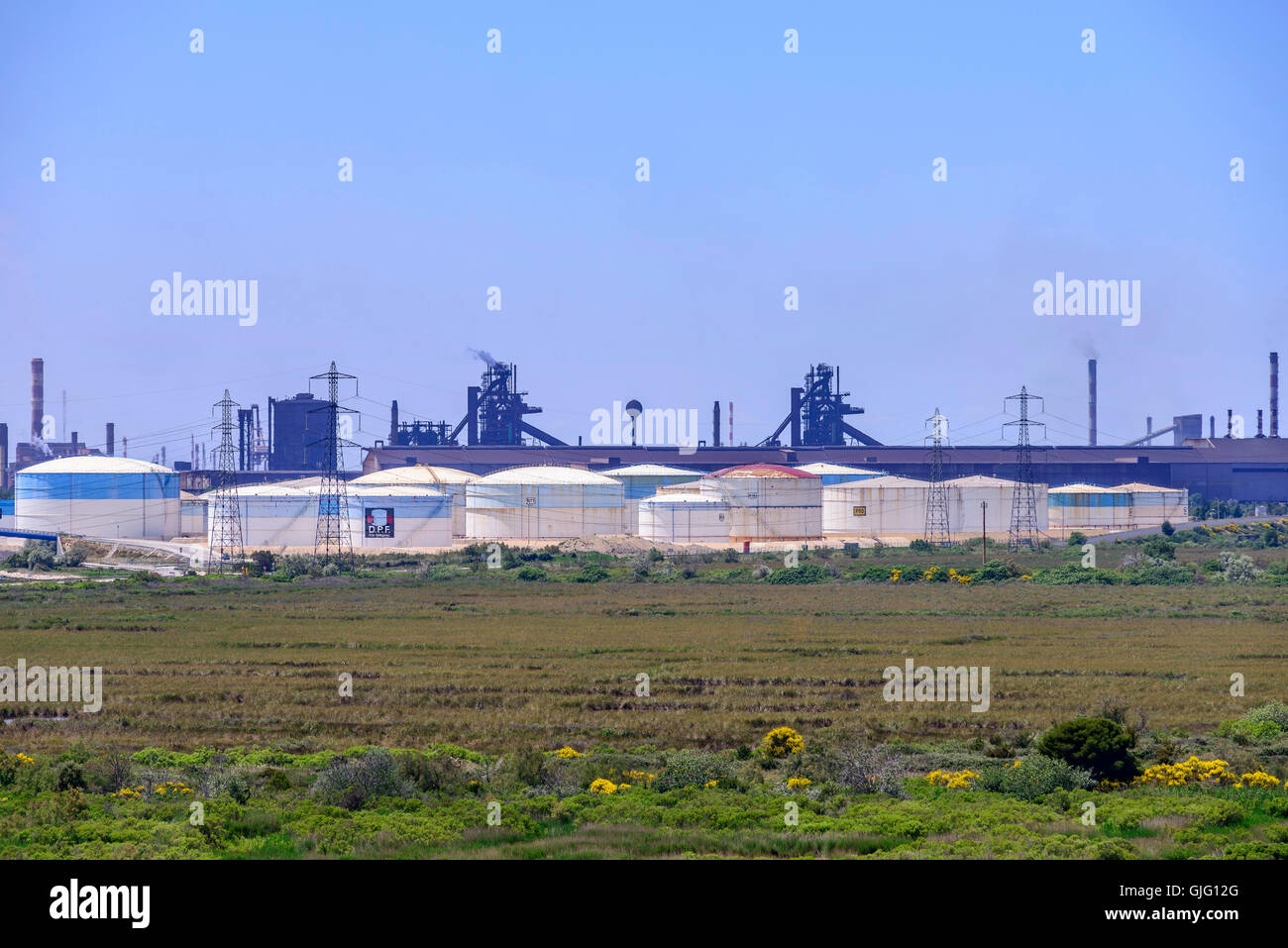 Terminal de Fos Usine Siderurgique de Provence Fos Bdr France Stock Photo