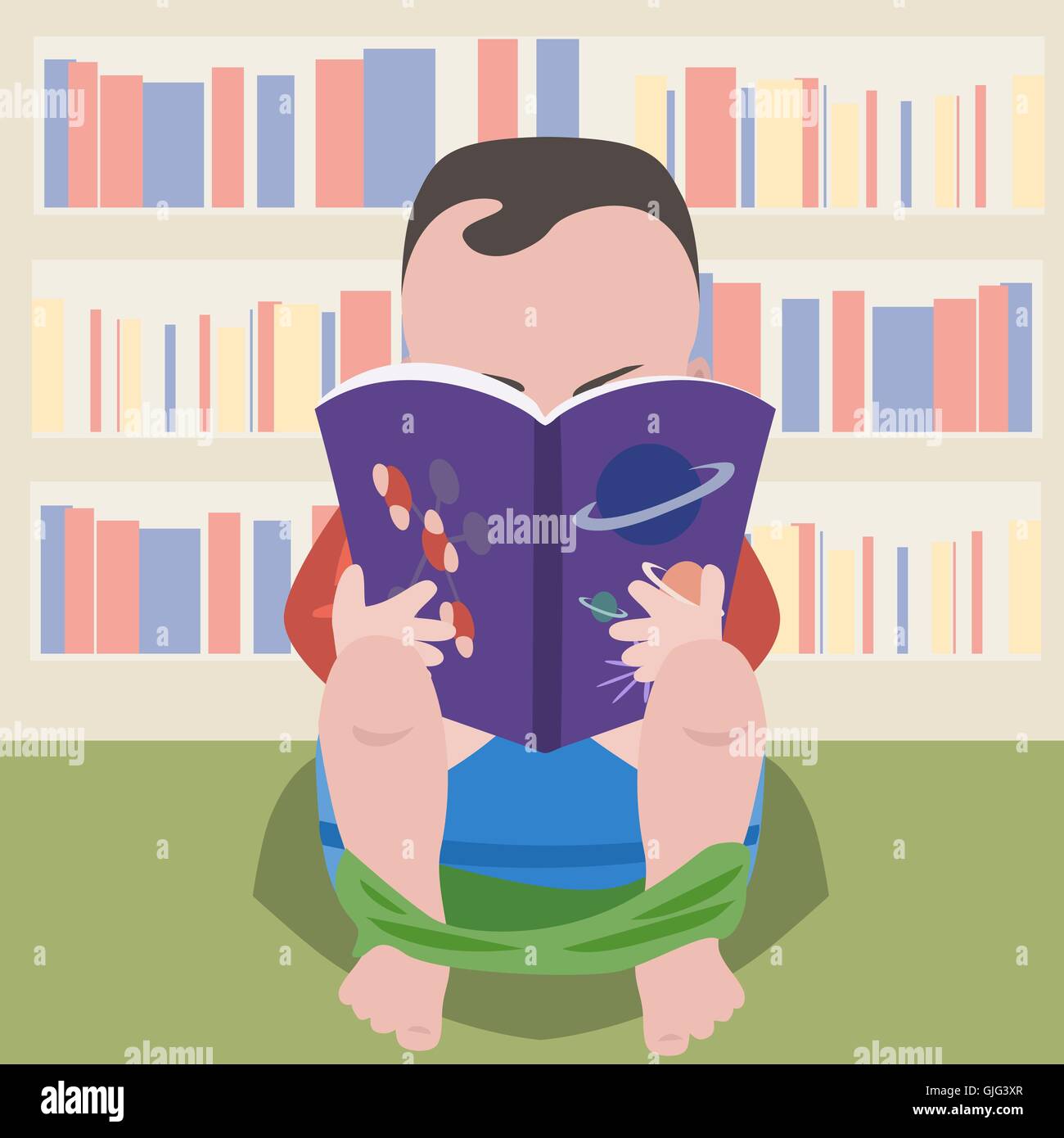 Sitting on potty Stock Vector Images - Alamy