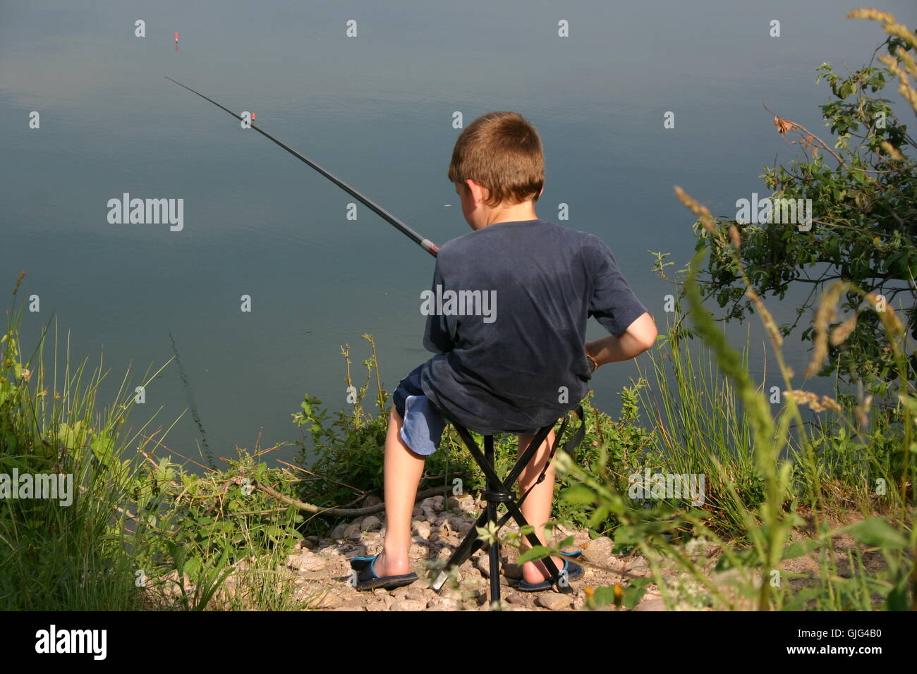 child fishing Stock Photo Alamy