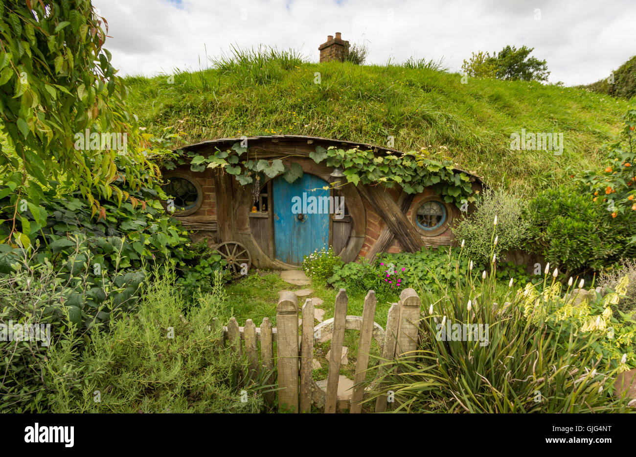 HOBBITON home of the HOBBIT movie and LORD OF THE RINGS 2016 on FEBRUARY 04, 2016 in Matamata, New Zealand 2016 Stock Photo