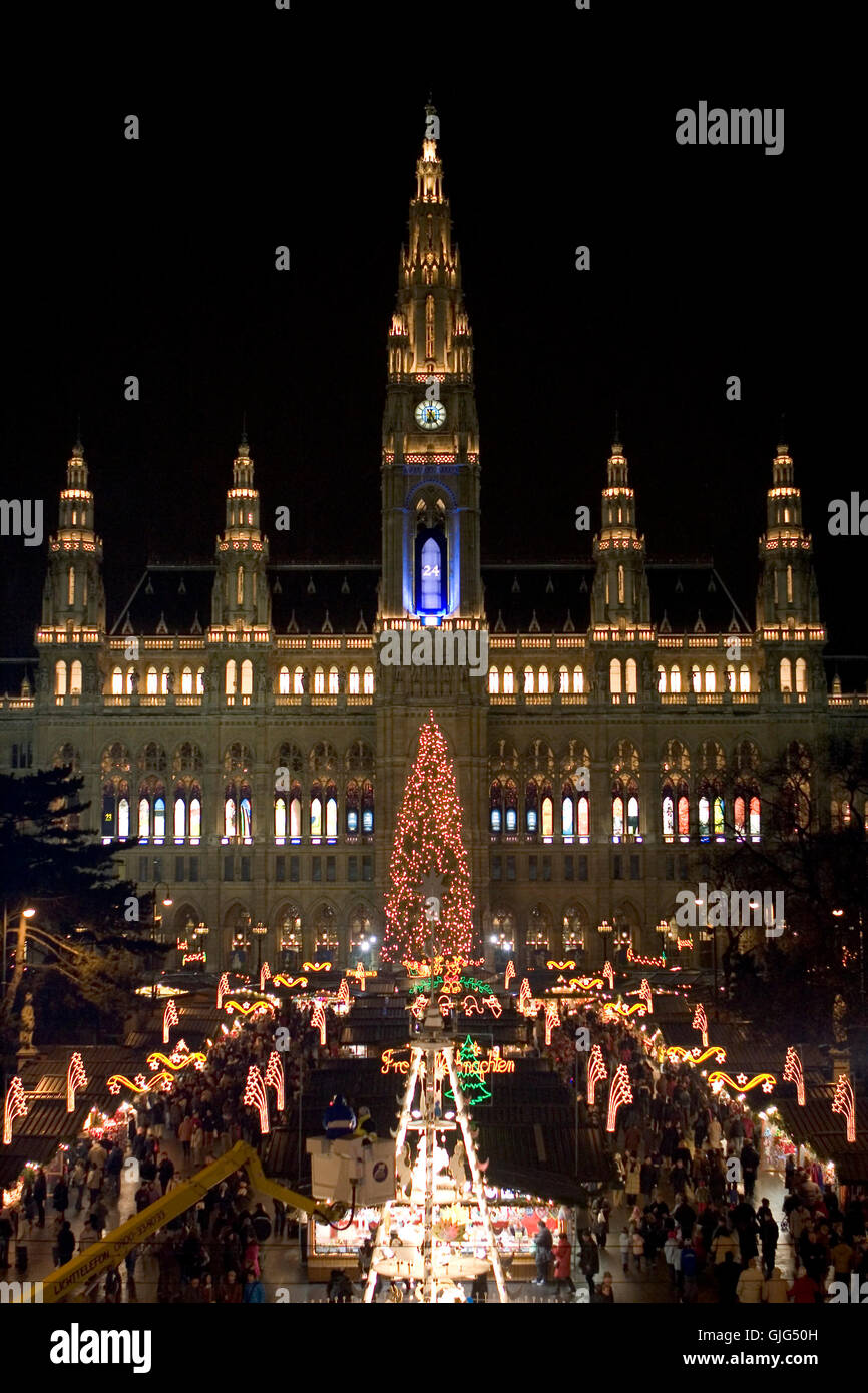 winter night nighttime Stock Photo