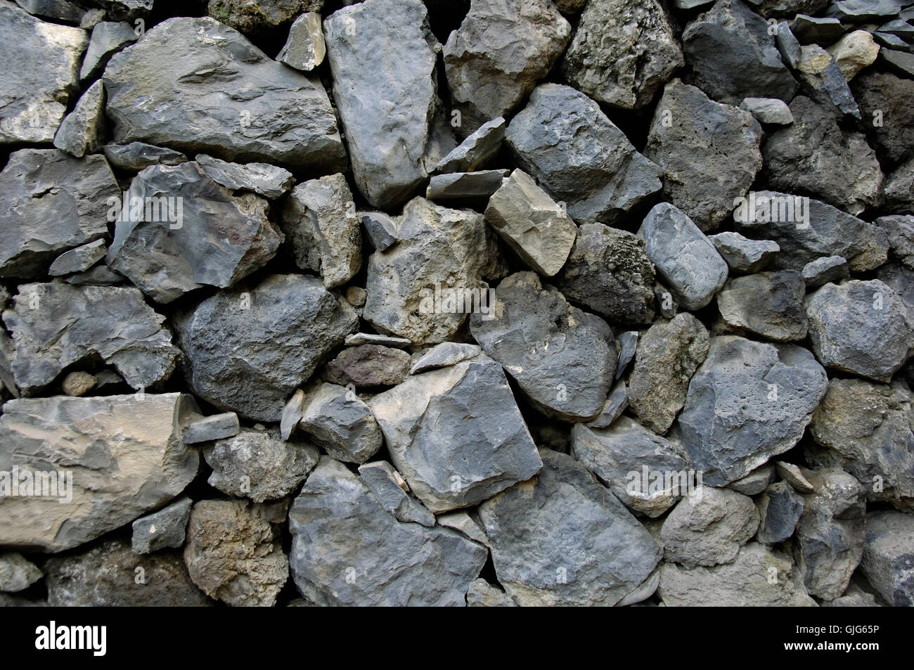 dry stone wall Stock Photo