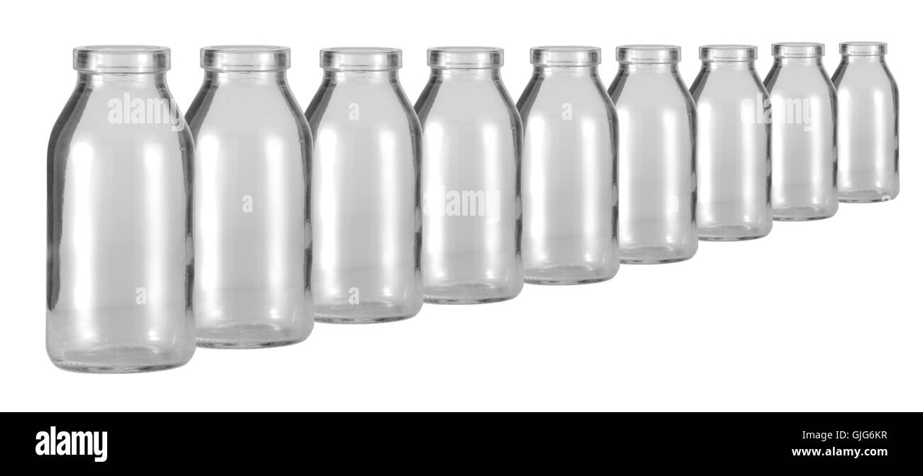 row of bottles Stock Photo